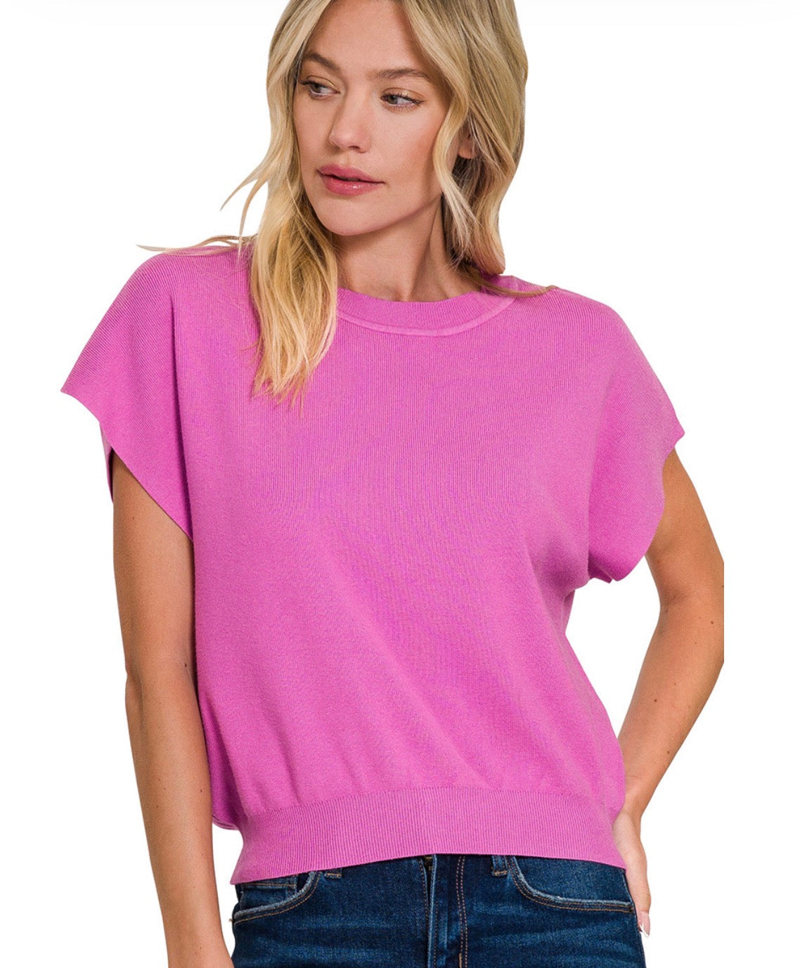 Orchid Breeze Dolman Knit Top