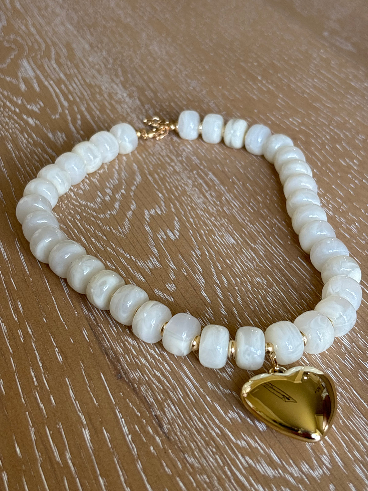 Heart of Gold Beaded Necklace