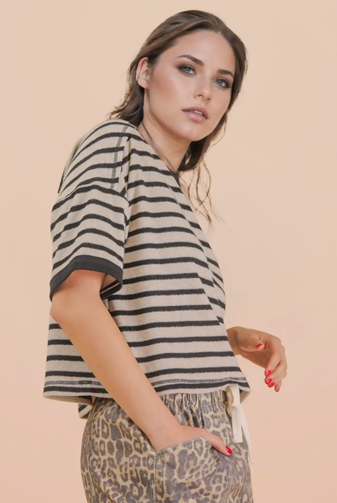 Bonjour Stripe Top