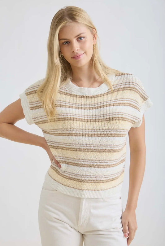 Golden Hour Stripe Knit Top