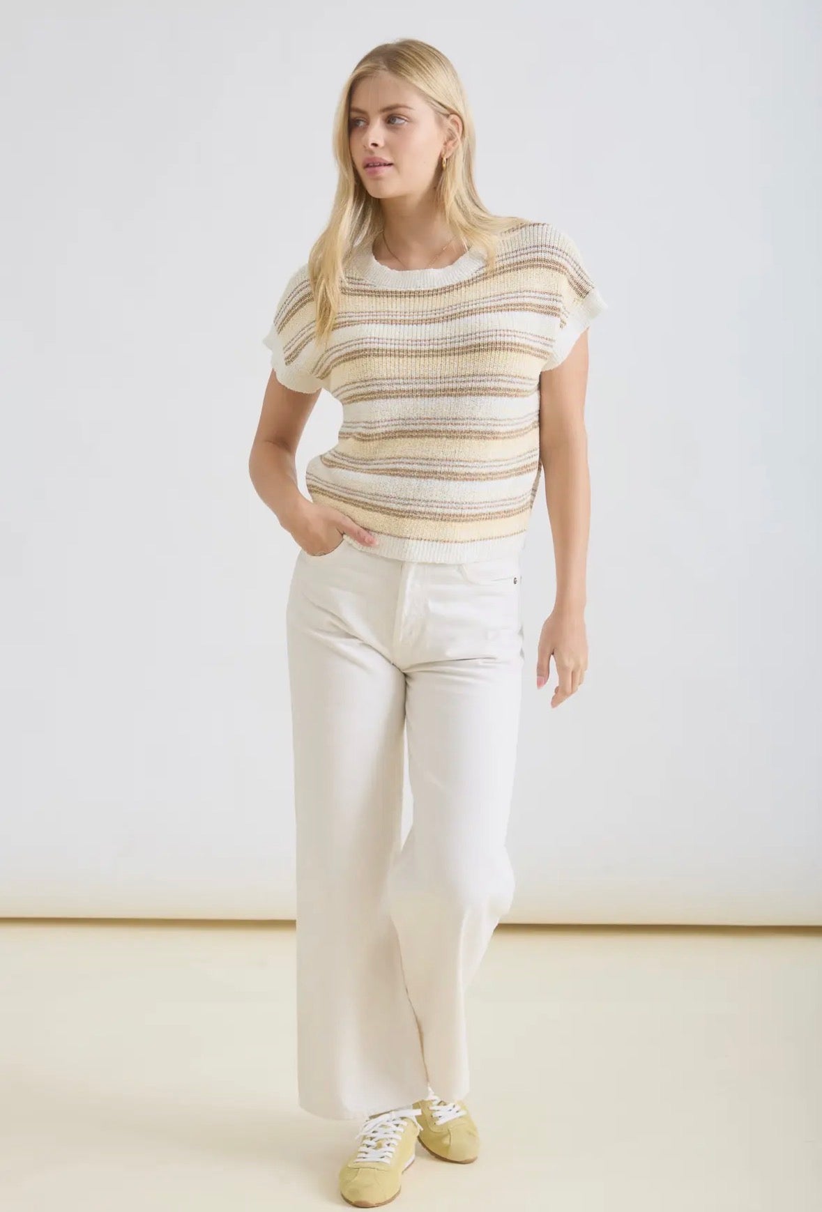 Golden Hour Stripe Knit Top