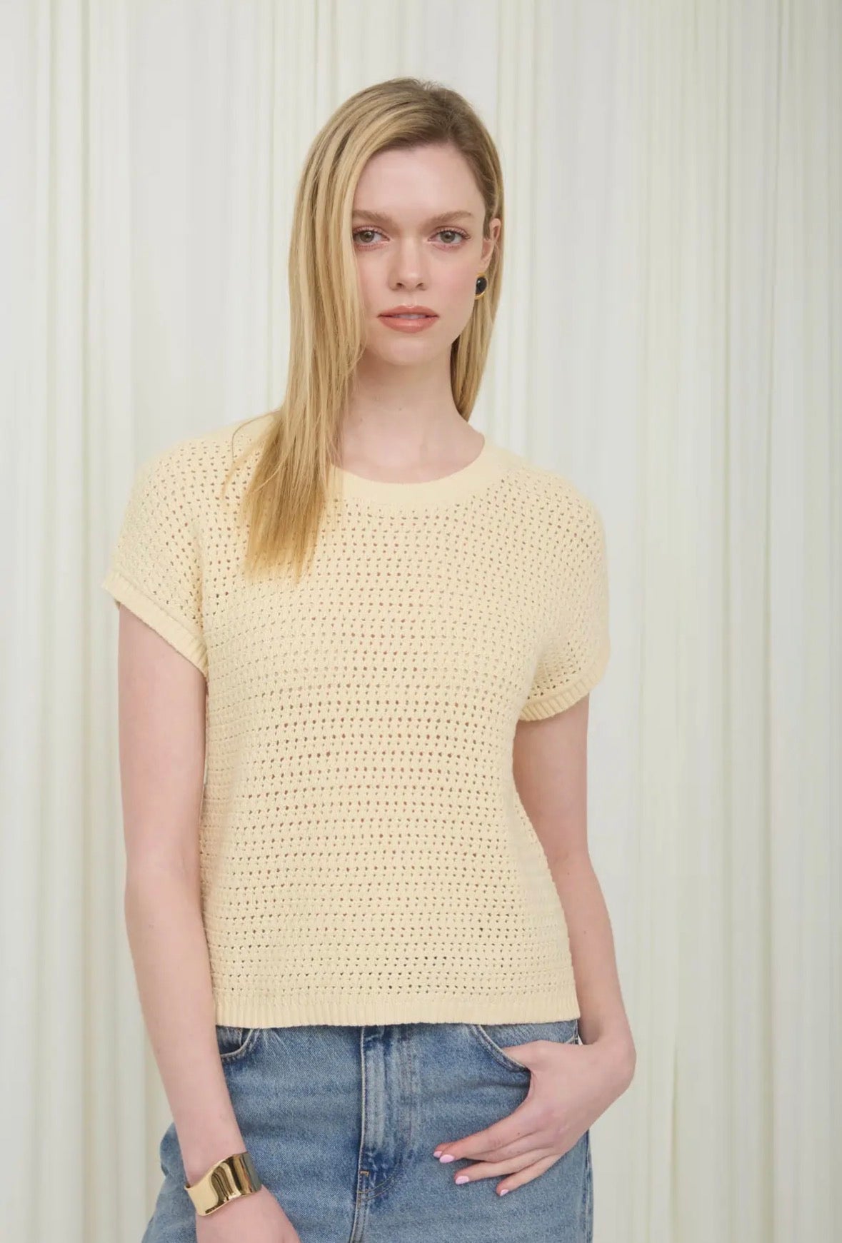Buttercream Breeze Knit Top