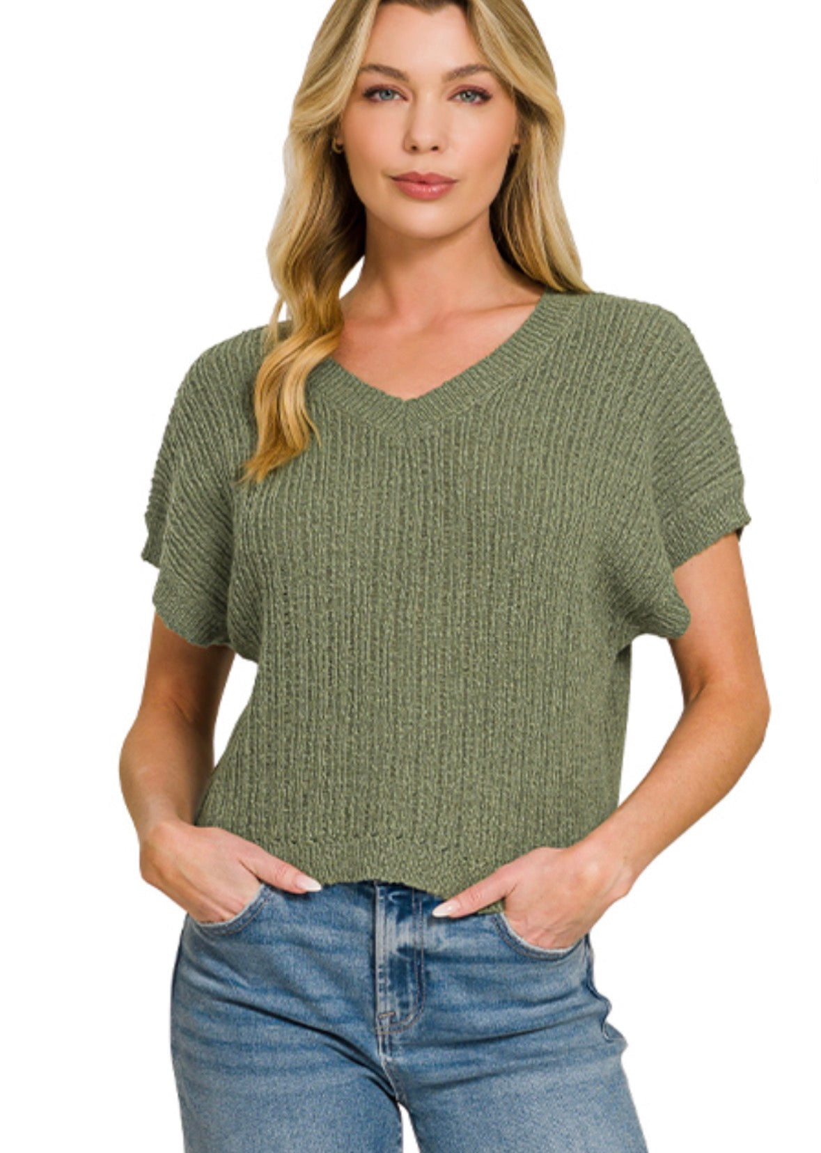 Olive Grove Lightweight Knit Top