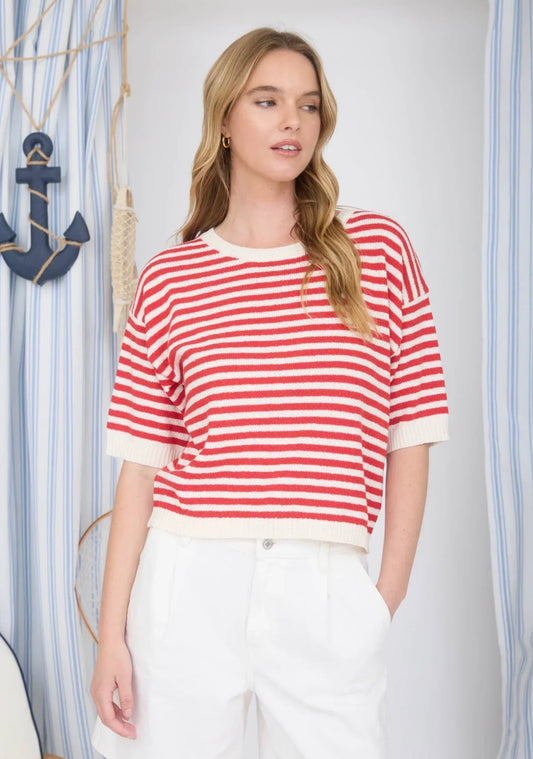 Newport Stripe Sweater Top