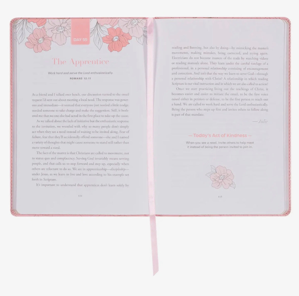 100 Acts of Kindness Faux Leather Devotional Book