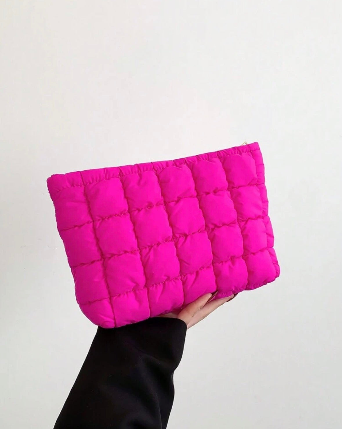 The Jet Set Quilted Cosmetic Pouch