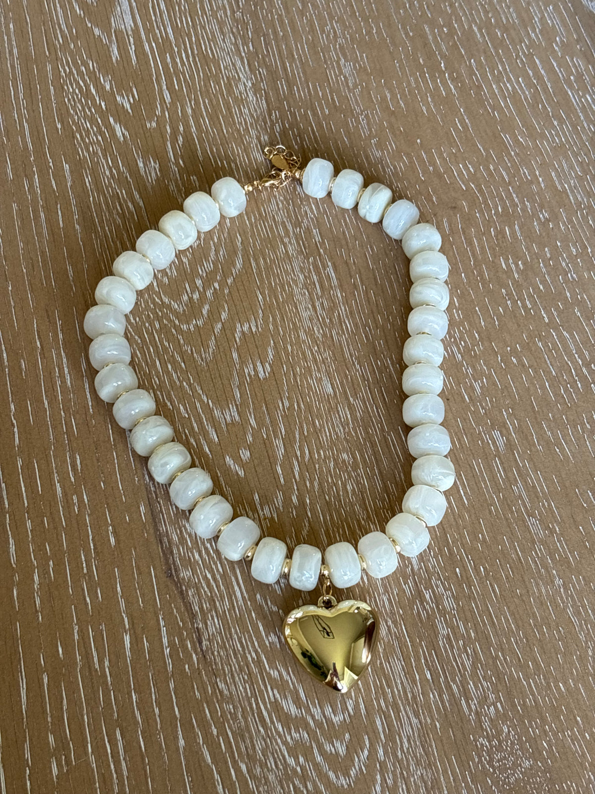 Heart of Gold Beaded Necklace