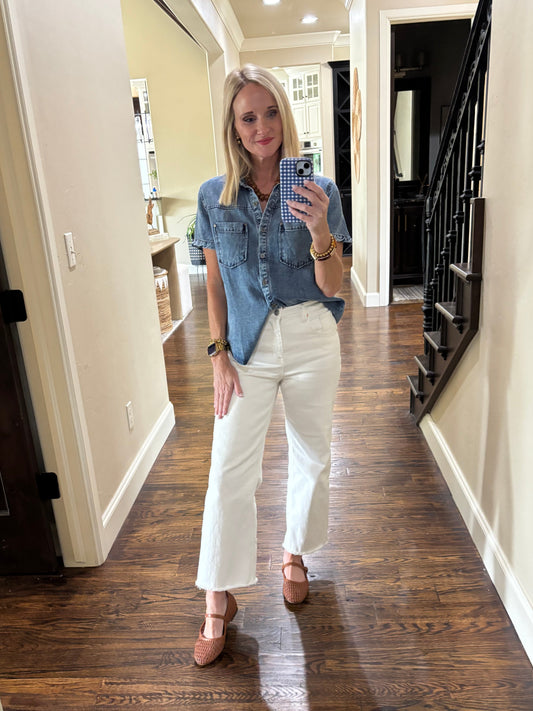 By the Sea Chambray Button Up