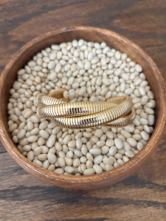 Golden Hour Twisted Statement Bracelet