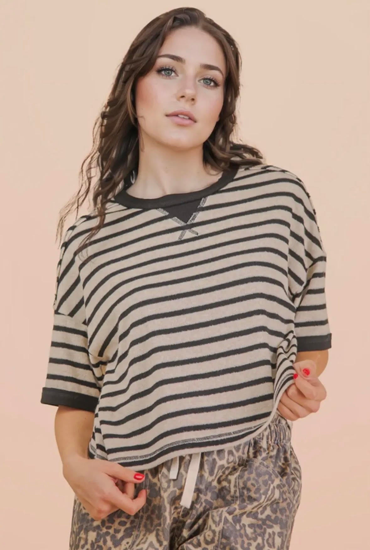 Bonjour Stripe Top